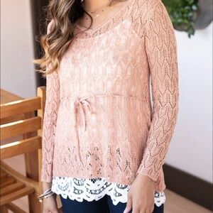 NWT Grace & Lace Rose Gold Top Sz XS